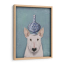 Bull Terrier Inglés Con Jarrón Azul - Fab Funky | Cuadro decorativo de Canvas Lab