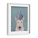Bull Terrier Inglés Con Jarrón Azul - Fab Funky | Cuadro decorativo de Canvas Lab