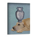 Labrador Con Jarrón Azul - Fab Funky | Cuadro decorativo de Canvas Lab