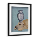 Labrador Con Jarrón Azul - Fab Funky | Cuadro decorativo de Canvas Lab
