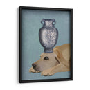 Labrador Con Jarrón Azul - Fab Funky | Cuadro decorativo de Canvas Lab