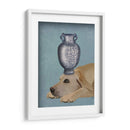 Labrador Con Jarrón Azul - Fab Funky | Cuadro decorativo de Canvas Lab
