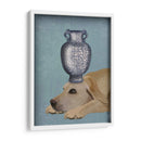 Labrador Con Jarrón Azul - Fab Funky | Cuadro decorativo de Canvas Lab
