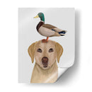 Labrador Y Pato - Fab Funky | Cuadro decorativo de Canvas Lab