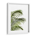 Hoja De Palma 1, Verde En Blanco - Fab Funky | Cuadro decorativo de Canvas Lab