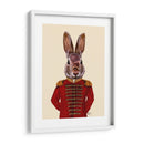 Conejo Militar En Rojo - Fab Funky | Cuadro decorativo de Canvas Lab