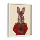 Conejo Militar En Rojo - Fab Funky | Cuadro decorativo de Canvas Lab