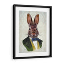 Conejo En Chaqueta Verde - Fab Funky | Cuadro decorativo de Canvas Lab