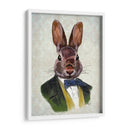 Conejo En Chaqueta Verde - Fab Funky | Cuadro decorativo de Canvas Lab