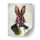 Conejo En Chaqueta Verde - Fab Funky | Cuadro decorativo de Canvas Lab