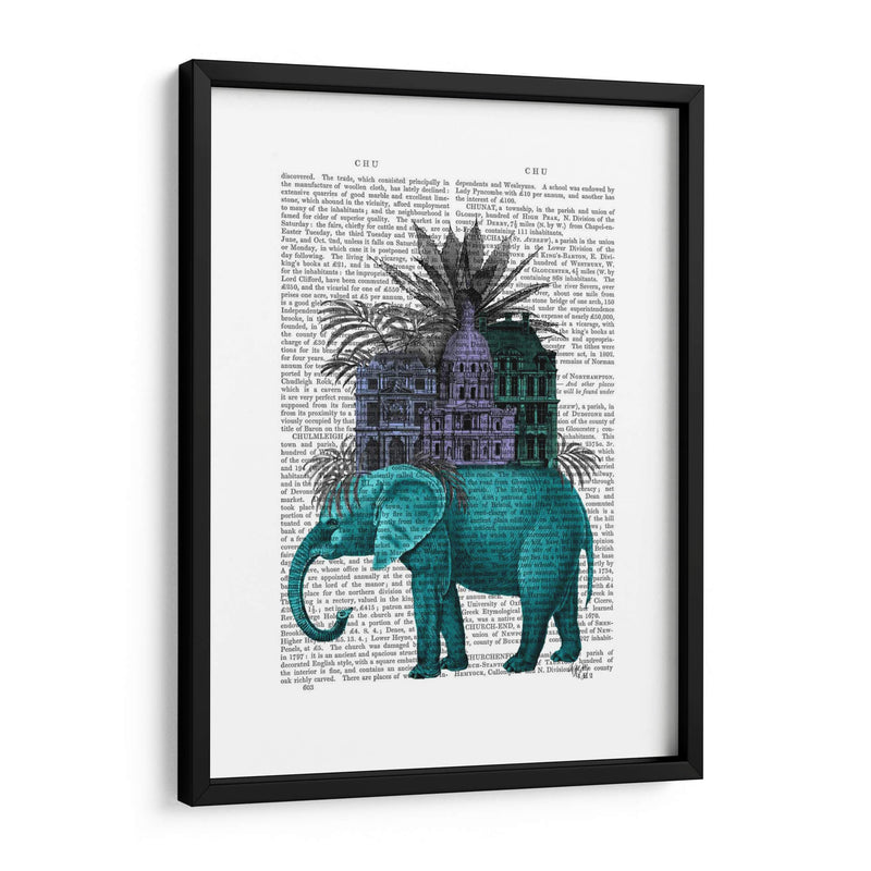 Elefante Y Ciudadela - Fab Funky | Cuadro decorativo de Canvas Lab