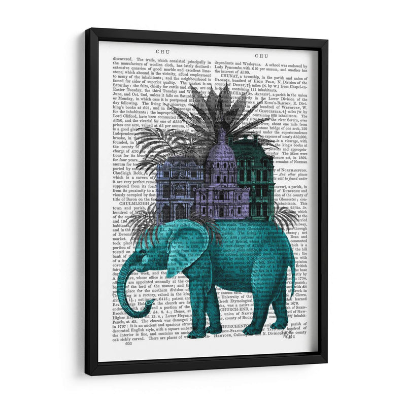 Elefante Y Ciudadela - Fab Funky | Cuadro decorativo de Canvas Lab