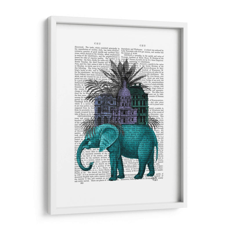 Elefante Y Ciudadela - Fab Funky | Cuadro decorativo de Canvas Lab