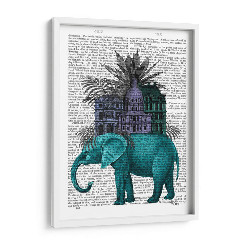 Elefante Y Ciudadela - Fab Funky | Cuadro decorativo de Canvas Lab