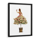 Mujer En Vestido Floral - Fab Funky | Cuadro decorativo de Canvas Lab