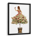 Mujer En Vestido Floral - Fab Funky | Cuadro decorativo de Canvas Lab