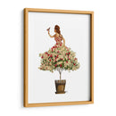 Mujer En Vestido Floral - Fab Funky | Cuadro decorativo de Canvas Lab