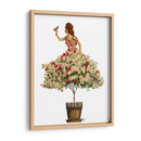 Mujer En Vestido Floral - Fab Funky | Cuadro decorativo de Canvas Lab