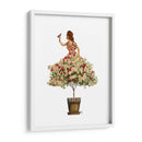 Mujer En Vestido Floral - Fab Funky | Cuadro decorativo de Canvas Lab