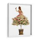 Mujer En Vestido Floral - Fab Funky | Cuadro decorativo de Canvas Lab