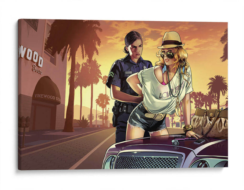 Arrested GTA | Cuadro decorativo de Canvas Lab