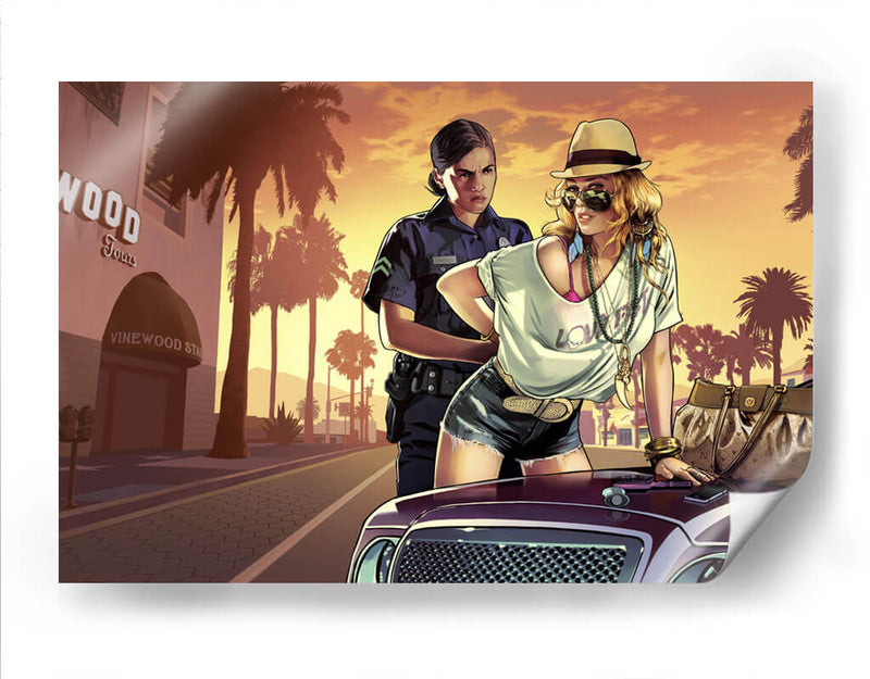 Arrested GTA | Cuadro decorativo de Canvas Lab
