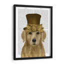 Golden Retriever, Sombrero Y Arco - Fab Funky | Cuadro decorativo de Canvas Lab