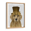 Golden Retriever, Sombrero Y Arco - Fab Funky | Cuadro decorativo de Canvas Lab