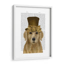 Golden Retriever, Sombrero Y Arco - Fab Funky | Cuadro decorativo de Canvas Lab