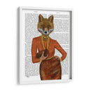 Fox En Naranja, Retrato - Fab Funky | Cuadro decorativo de Canvas Lab