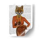 Fox En Naranja, Retrato - Fab Funky | Cuadro decorativo de Canvas Lab