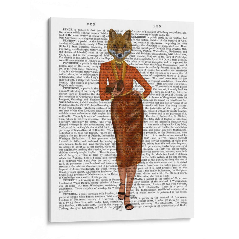Zorro En Naranja, Lleno - Fab Funky | Cuadro decorativo de Canvas Lab