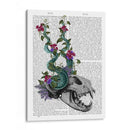 Cráneo Con Cuernos Azules - Fab Funky | Cuadro decorativo de Canvas Lab