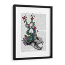 Cráneo Con Cuernos Azules - Fab Funky | Cuadro decorativo de Canvas Lab