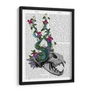 Cráneo Con Cuernos Azules - Fab Funky | Cuadro decorativo de Canvas Lab