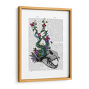 Cráneo Con Cuernos Azules - Fab Funky | Cuadro decorativo de Canvas Lab