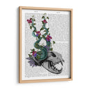 Cráneo Con Cuernos Azules - Fab Funky | Cuadro decorativo de Canvas Lab