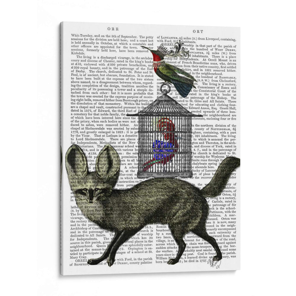 Zorro Con Pájaros - Fab Funky | Cuadro decorativo de Canvas Lab