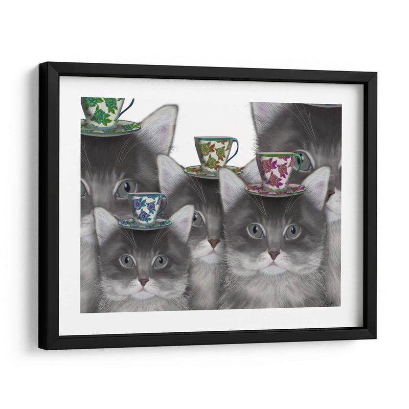 Fiesta De Té De Familia Gato - Fab Funky | Cuadro decorativo de Canvas Lab