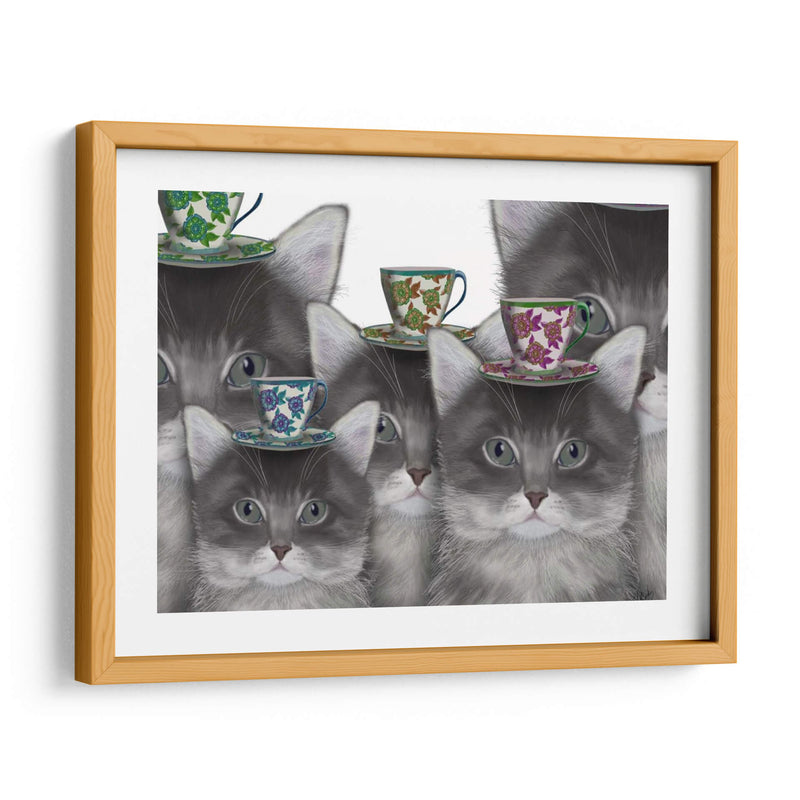 Fiesta De Té De Familia Gato - Fab Funky | Cuadro decorativo de Canvas Lab