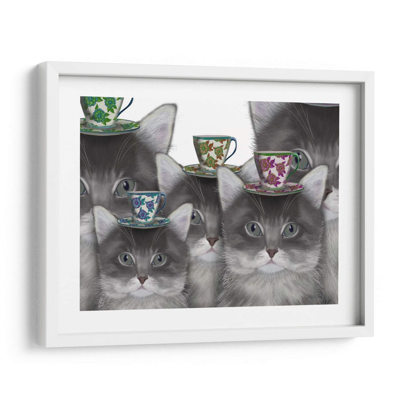 Fiesta De Té De Familia Gato - Fab Funky | Cuadro decorativo de Canvas Lab