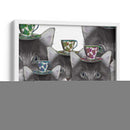 Fiesta De Té De Familia Gato - Fab Funky | Cuadro decorativo de Canvas Lab