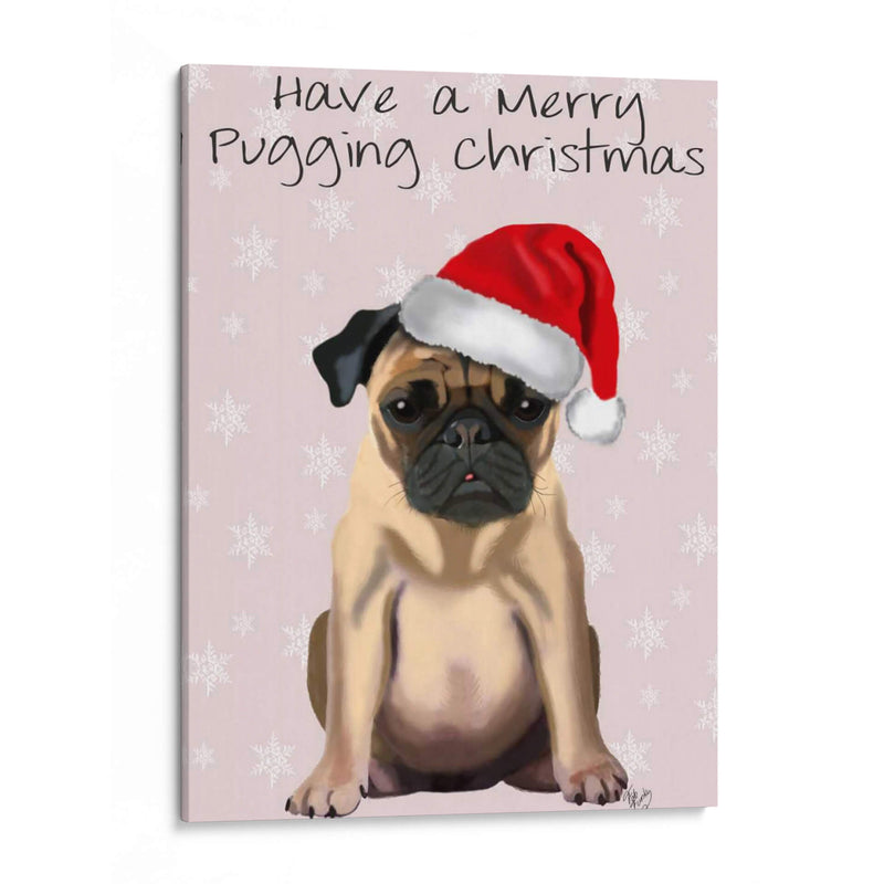 Feliz Pugging Navidad - Fab Funky | Cuadro decorativo de Canvas Lab