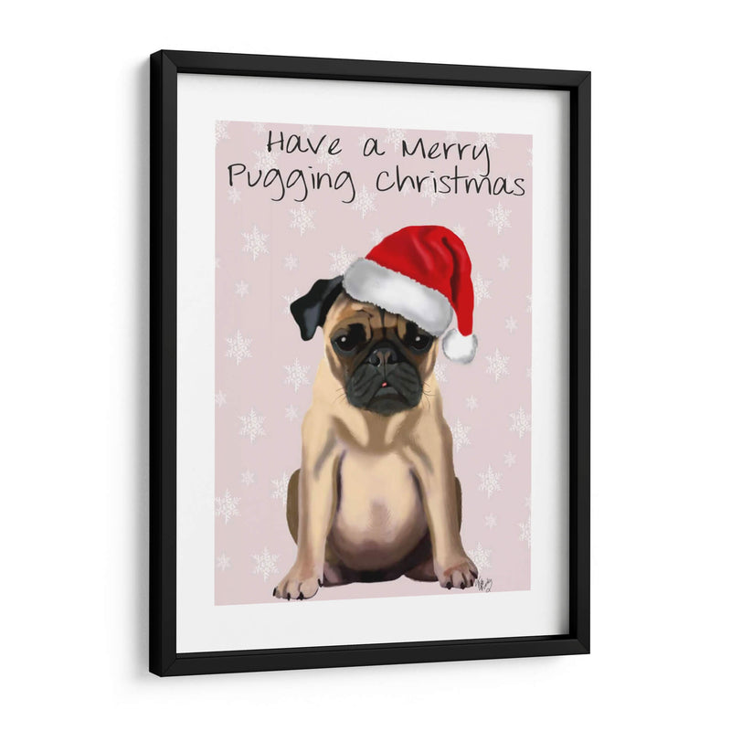 Feliz Pugging Navidad - Fab Funky | Cuadro decorativo de Canvas Lab