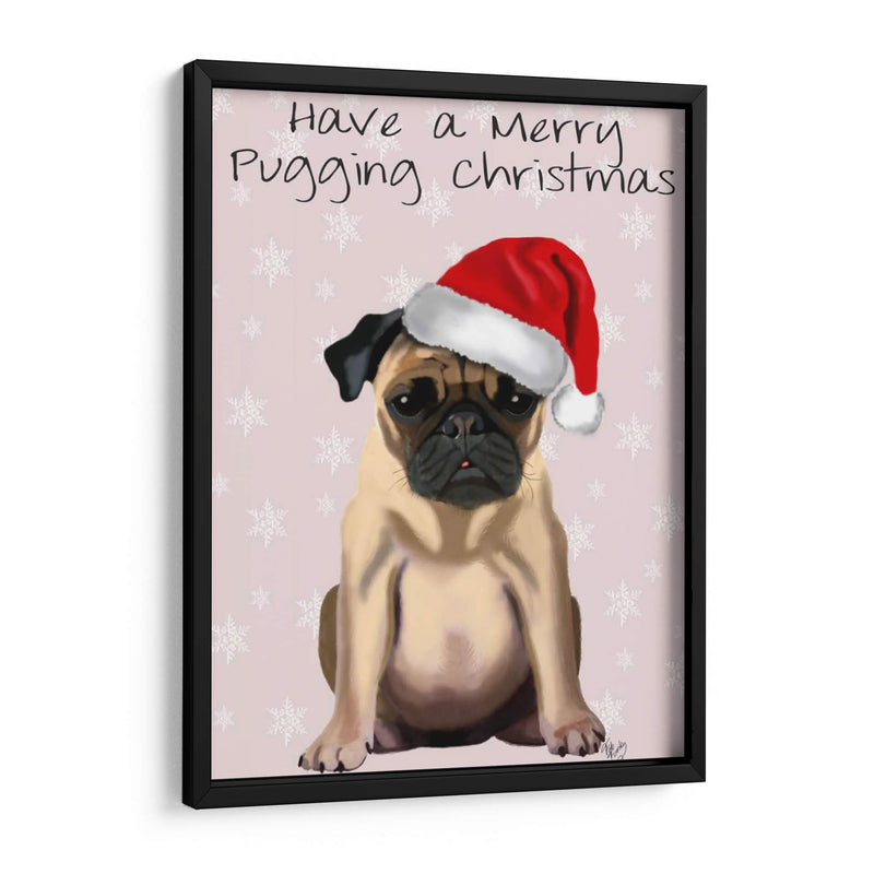 Feliz Pugging Navidad - Fab Funky | Cuadro decorativo de Canvas Lab