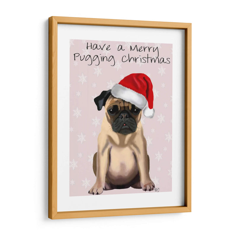 Feliz Pugging Navidad - Fab Funky | Cuadro decorativo de Canvas Lab