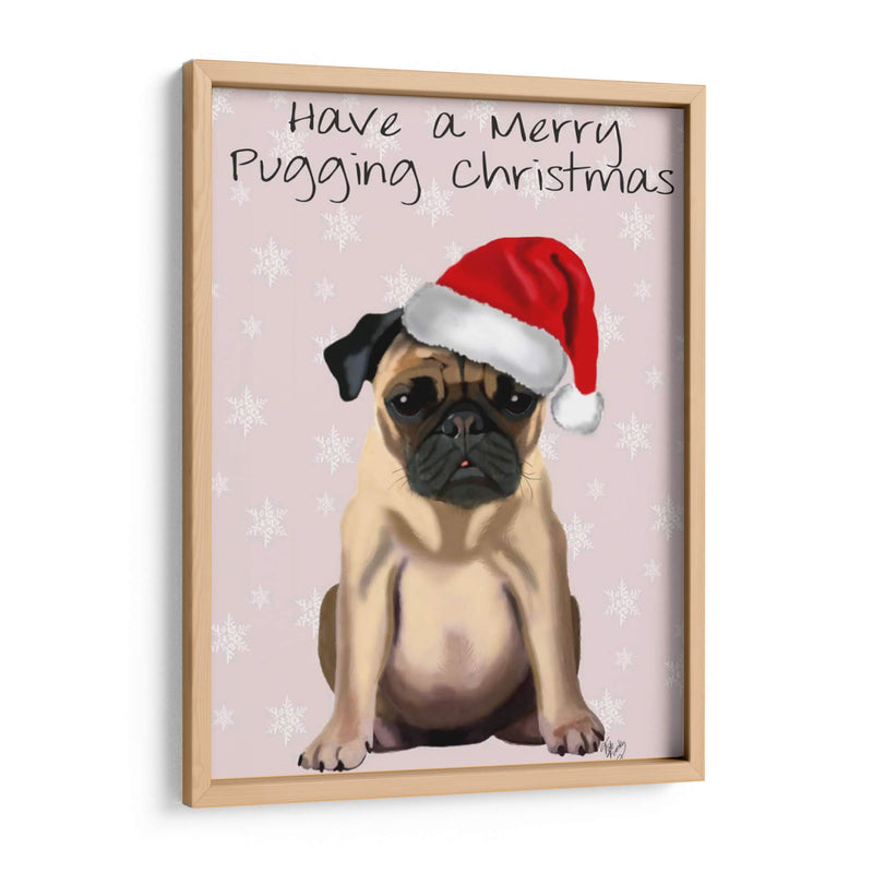 Feliz Pugging Navidad - Fab Funky | Cuadro decorativo de Canvas Lab