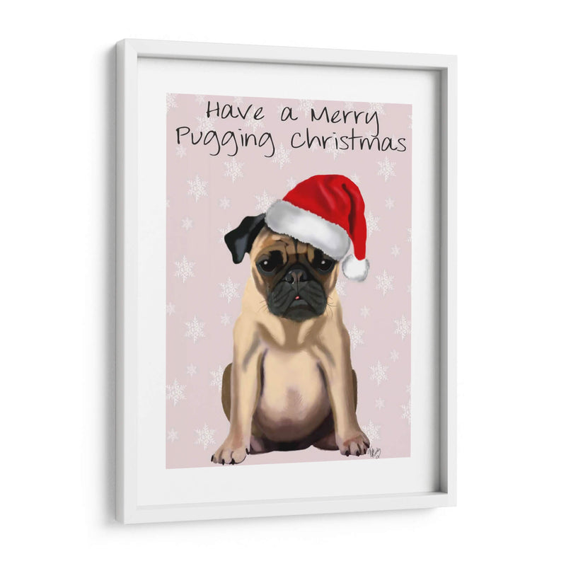 Feliz Pugging Navidad - Fab Funky | Cuadro decorativo de Canvas Lab