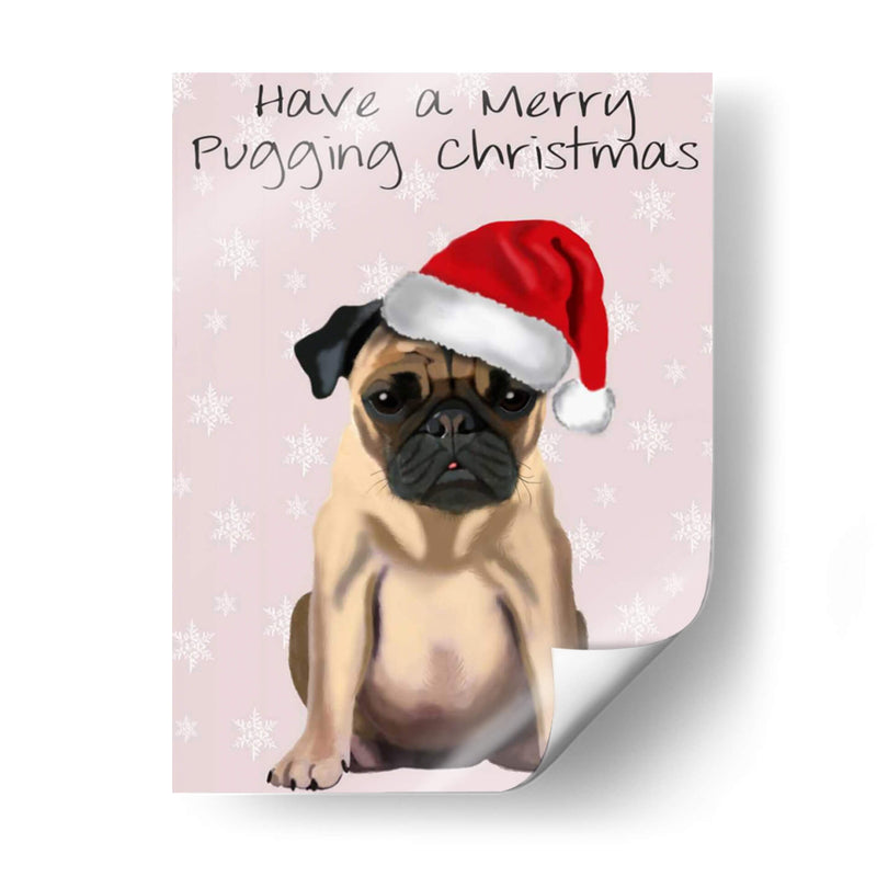 Feliz Pugging Navidad - Fab Funky | Cuadro decorativo de Canvas Lab