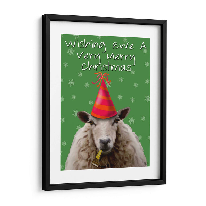 Deseando Oveja Una Muy Feliz Navidad - Fab Funky | Cuadro decorativo de Canvas Lab